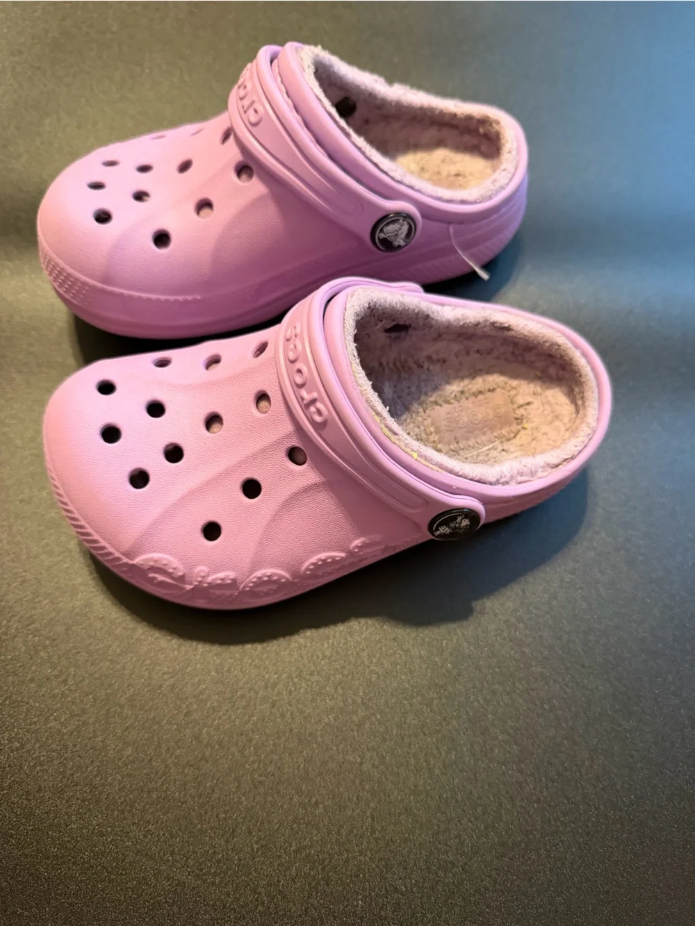 CROCS Kids Fuzz Lined Clog - Light Pink